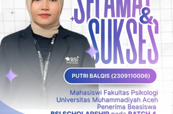 Putri Balqis Penerimaan Beasiswa BSI SCHOLARSHIP Batch IV