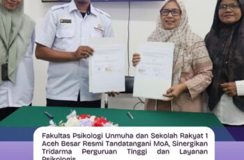 Fakultas Psikologi Unmuha dan Sekolah Rakyat 1 Aceh Besar Resmi Tandatangani MoA, Sinergikan Tridarma Perguruan Tinggi dan Layanan Psikologis